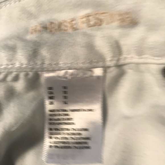 American Eagle White High Rise Distressed Shorts - Picture 6 of 7